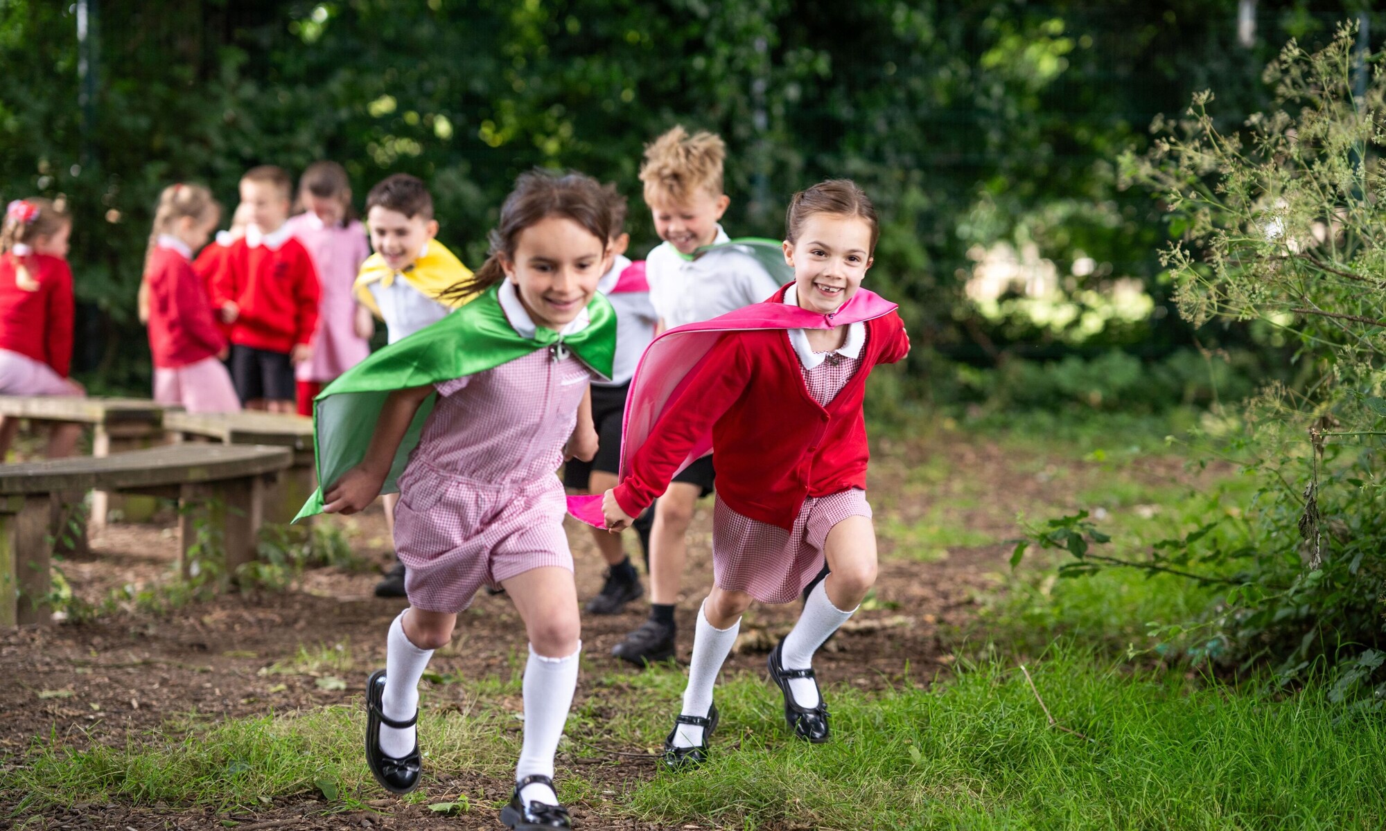 Heybridge Primary School pupils in the school forest