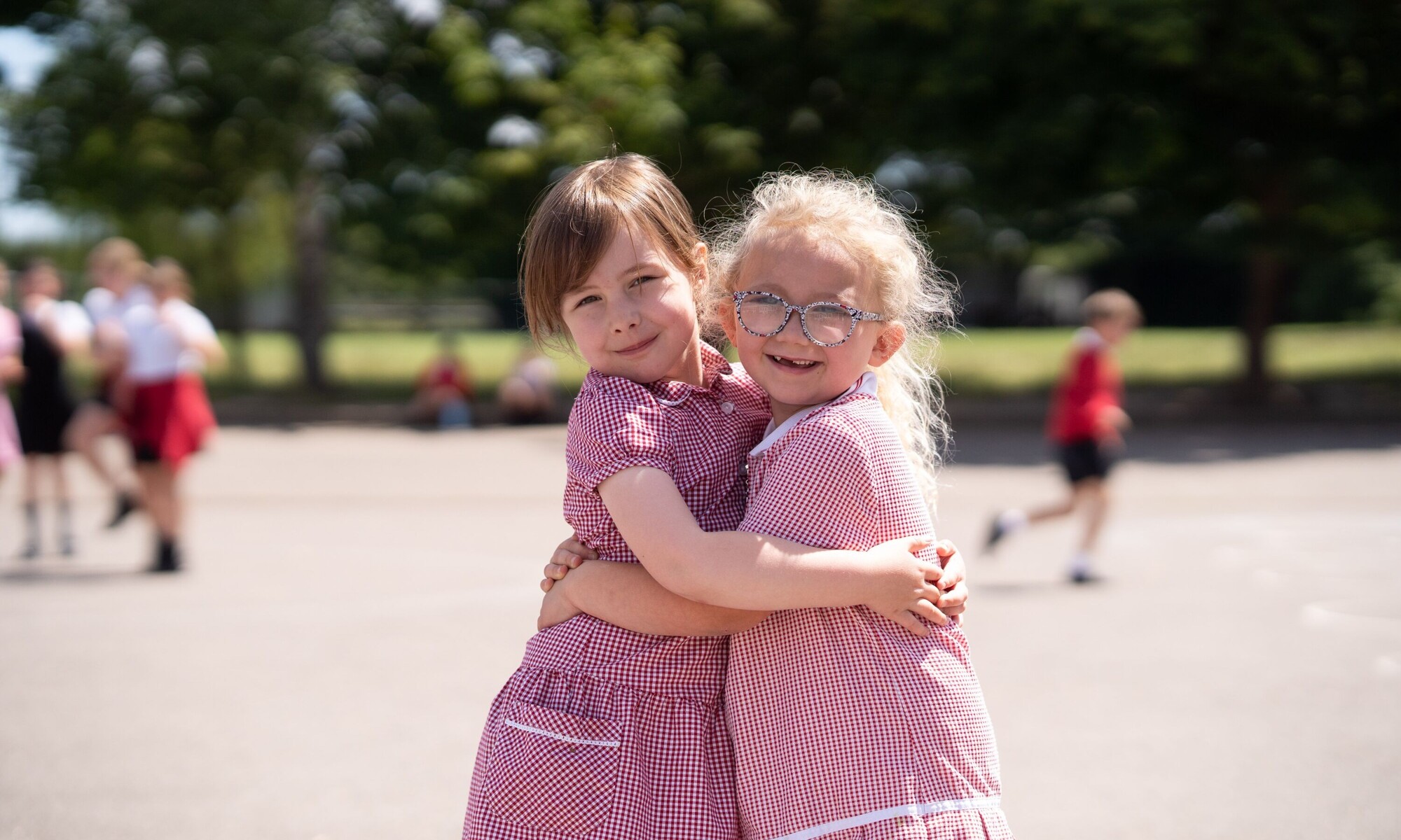 Heybridge Primary School pupils on the school grounds